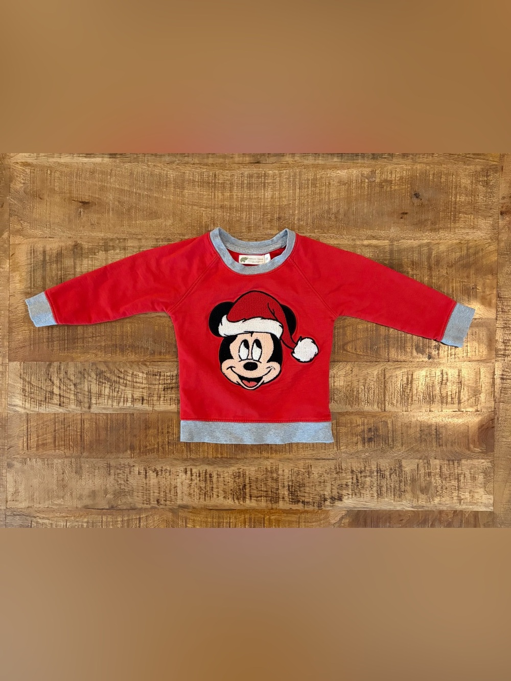 Monica + Andy Mickey Mouse Embroidered Crewneck Sweatshirt Christmas